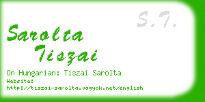 sarolta tiszai business card